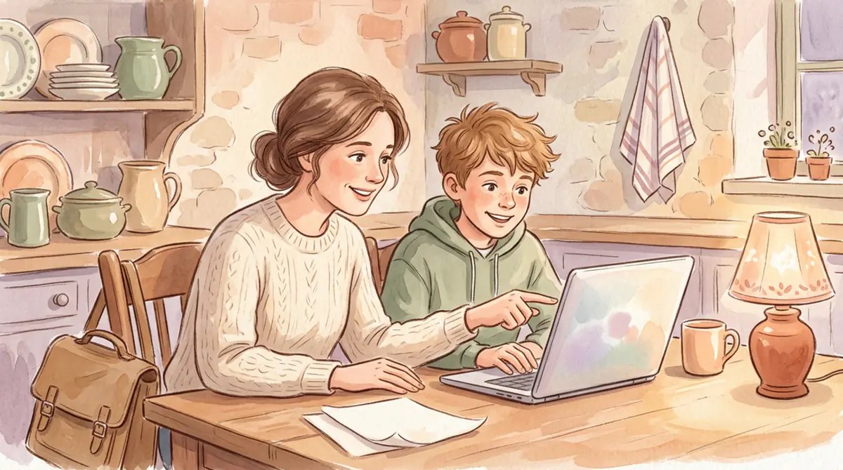 Parent remplissant une demande de bourse de lycée en ligne avec son compte ÉduConnect
